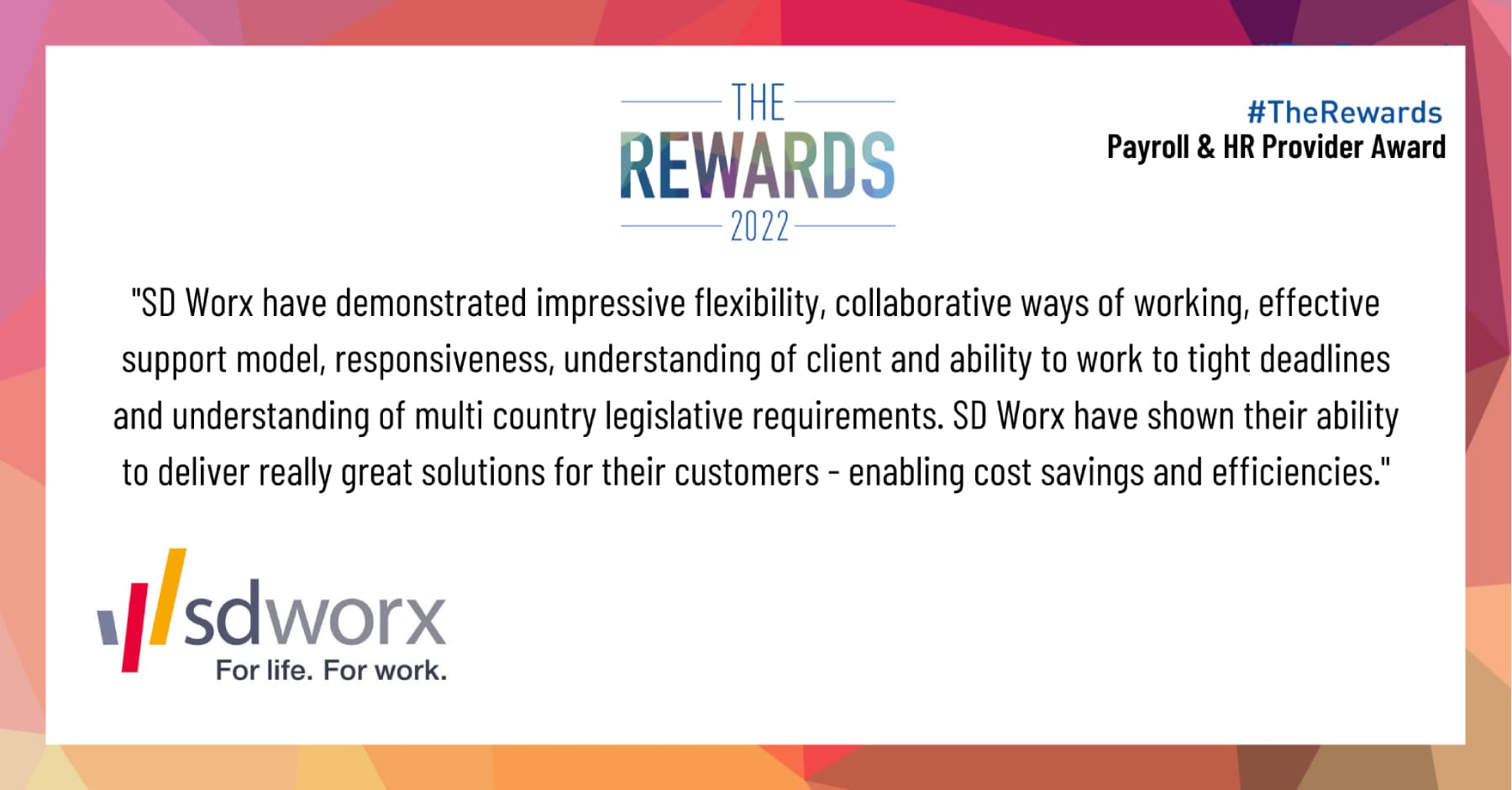 Payroll & HR Provider Award